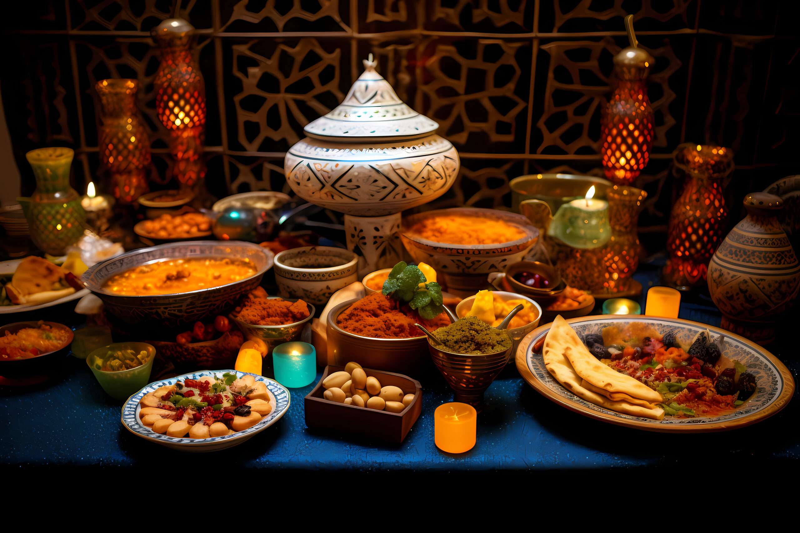 close-up-appetizing-ramadan-meal